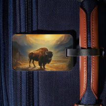 Buffalo Bison Sunset Silhouette
