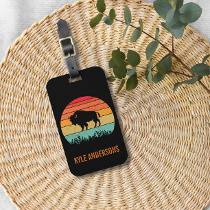 Etiqueta De Bagagem Buffalo Sunset Personalizado