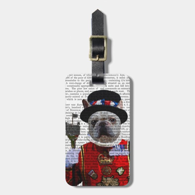 Etiqueta De Bagagem Bulldog Beefeater (Frente Vertical)