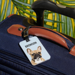 Etiqueta De Bagagem Bulldog Francês Personalizado | Frenchie