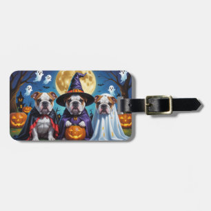 Etiqueta De Bagagem Bulls Pumpkin Halloween Engraçado