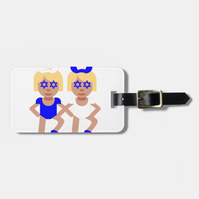 Etiqueta De Bagagem bunny ears hanukkah (Frente Horizontal)