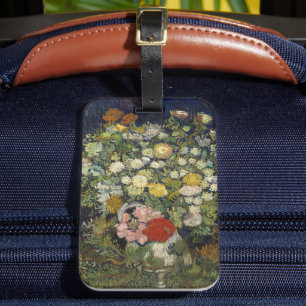 Etiqueta De Bagagem Buquê de Flores num Vaso   Vincent van Gogh