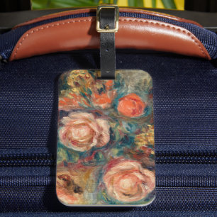 Etiqueta De Bagagem Buquê de Rosas   Renoir