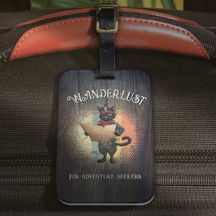Etiqueta De Bagagem Busca Sunset do gatinho Buccaneer