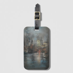 Etiqueta De Bagagem Busy Harbour (por Glenn Cooper Henshaw)