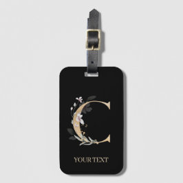 Etiqueta De Bagagem C Monograma Floral Personalizado