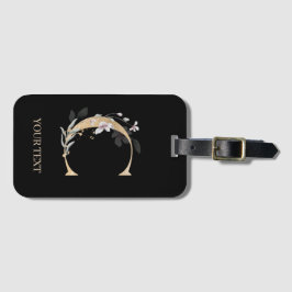 Etiqueta De Bagagem C Monograma Floral Personalizado