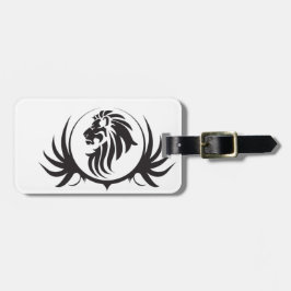 Etiqueta De Bagagem Cabeça de Leões Pretos