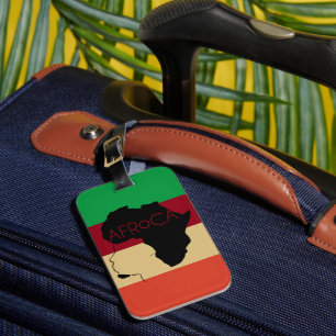 Etiqueta De Bagagem Cabelo Negro Natural Afro
