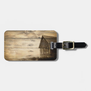 Etiqueta De Bagagem cabine velha primitiva da casa da quinta do