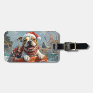 Etiqueta De Bagagem Cachorro American Staffordshire Natal
