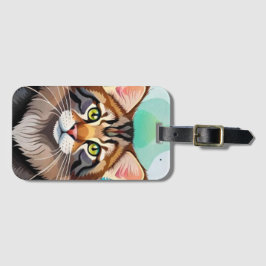 Etiqueta De Bagagem Cachorro bonito fecha