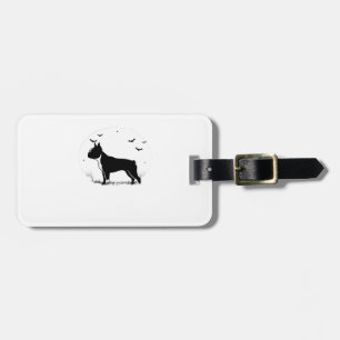Etiqueta De Bagagem Cachorro Boston Terrier � Silhueta da Lua de Hallo