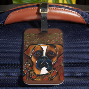 Etiqueta De Bagagem Cachorro Boxer