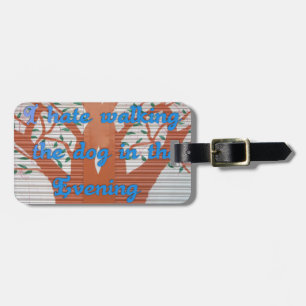 Etiqueta De Bagagem "Cachorro da Noite Caminhando Pão" - Odeio Caminha