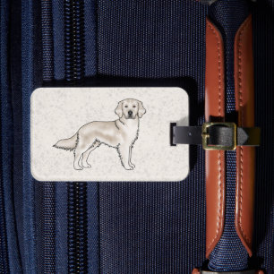 Etiqueta De Bagagem Cachorro De Desenho Animado Fofo Retriever Dourado