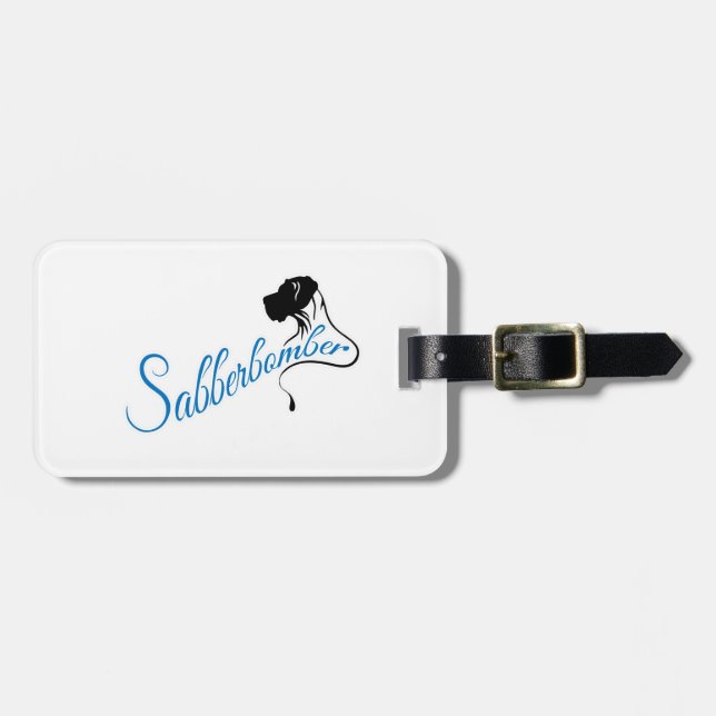 Etiqueta De Bagagem Cachorro do Fundo de Texto Boxer (Frente Horizontal)