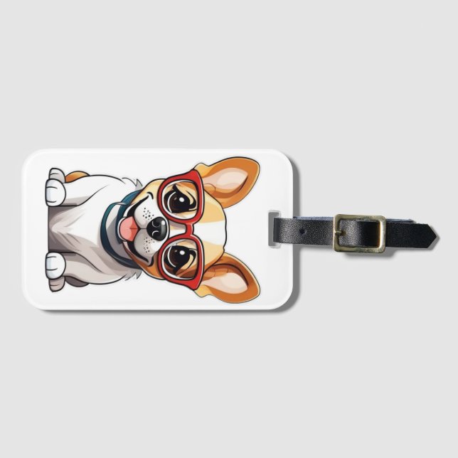 Etiqueta De Bagagem Cachorro Gelado (Frente Horizontal)
