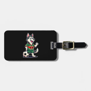Etiqueta De Bagagem Cachorro Husky Engraçado Dabbing Quênia Futebol -