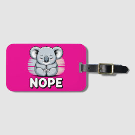 Etiqueta De Bagagem Cachorro Koala Dormindo “Não” Cartoon Engraçado