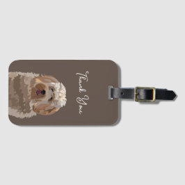 Etiqueta De Bagagem Cachorro Labradoodle Cute Personalizado