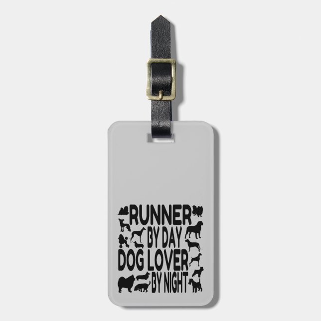 Etiqueta De Bagagem Cachorro Lover Runner (Frente Vertical)