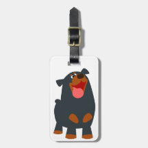 Cachorro Rottweiler Fofo e Amigável na Tag de Baga