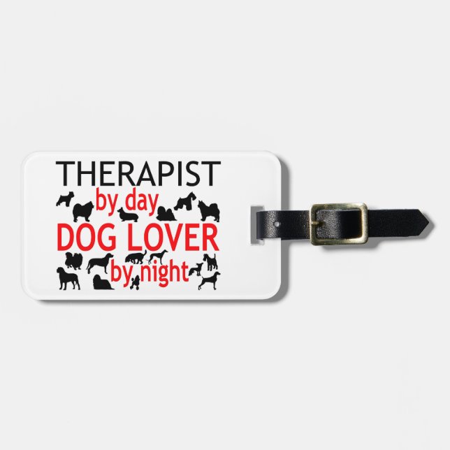 Etiqueta De Bagagem Cachorro Terapêutico (Frente Horizontal)