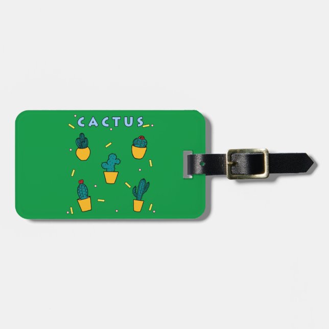 Etiqueta De Bagagem Cactus (Frente Horizontal)