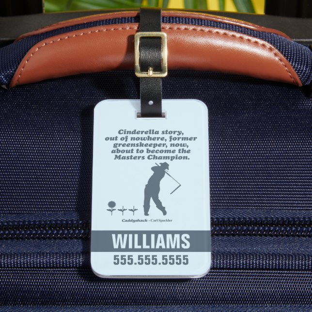 Etiqueta De Bagagem Caddyshack | História Cindrella (Frente Insitu 2)