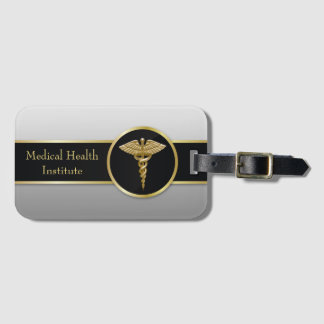 Etiqueta De Bagagem Caduceus médico profissional Dourado - Tag da