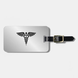 Etiqueta De Bagagem Caduco Médico Silver