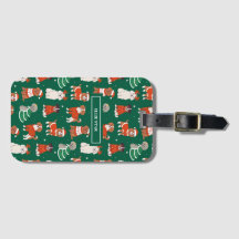 Cães de Natal Verdes Personalizados