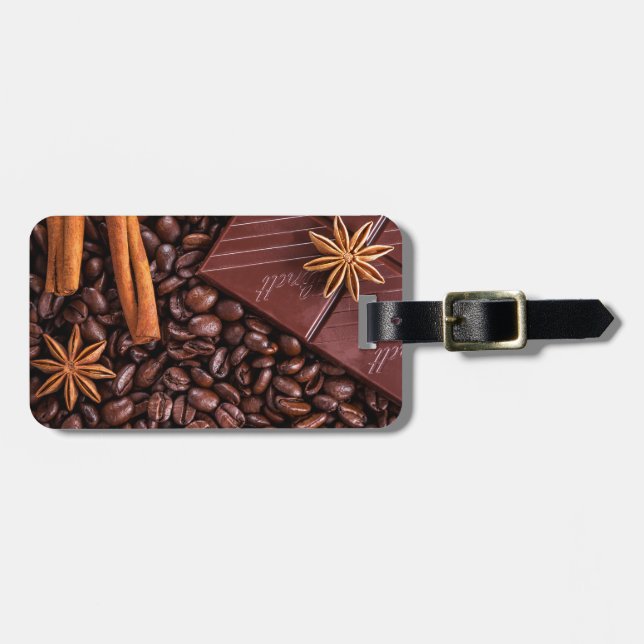 Etiqueta De Bagagem café (Frente Horizontal)