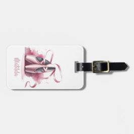 Etiqueta De Bagagem Calçados de Balé Rosa Ballerina Personalizados