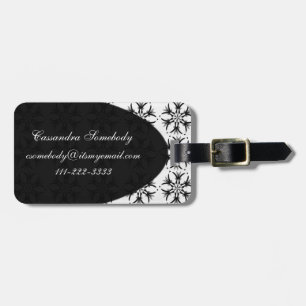 Etiqueta De Bagagem Caleidoscópio preto e Cinza