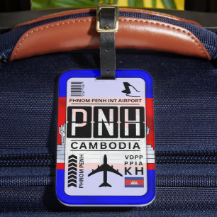 Etiqueta De Bagagem Camboja Phnom Penh Bagagem