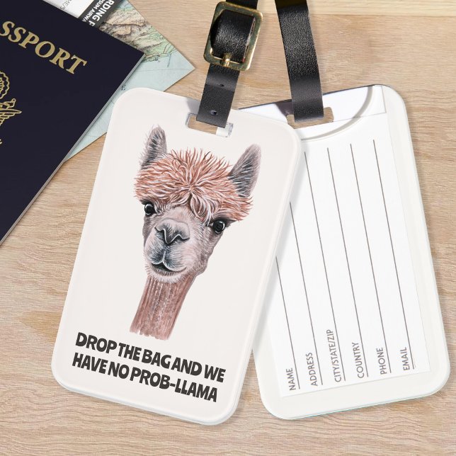 Etiqueta De Bagagem Camel Say Quirky Animal Funny Quote (Criador carregado)