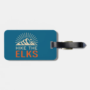 Etiqueta De Bagagem Caminhada pelas Montanhas Elk Sunburst