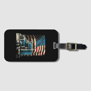 Etiqueta De Bagagem Caminhante Bandeira Americana Para A Unidade De Ca
