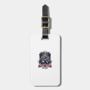 Etiqueta De Bagagem Caminhão Monstro Patriótico 1776 Crânio Off Road P