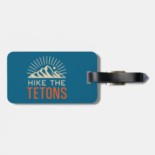Etiqueta De Bagagem Caminhe pelos Tetons Sunburst