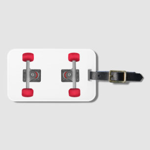 Etiqueta De Bagagem Caminhões de skate e rodas