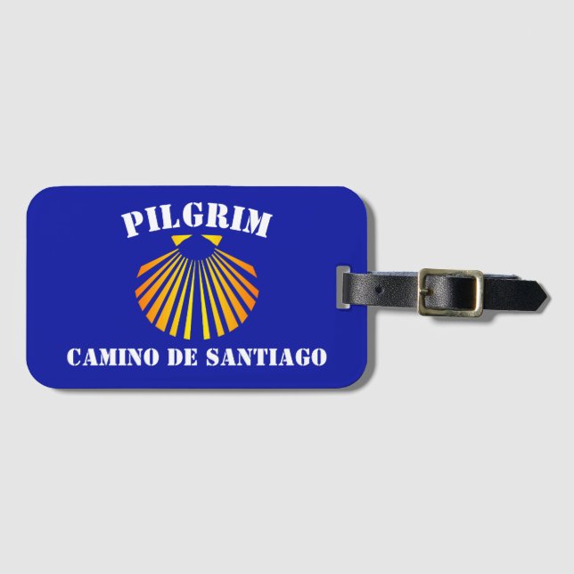 Etiqueta De Bagagem Camino Santiago de Compostela peregrinos (Frente Horizontal)