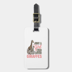 Etiqueta De Bagagem Camisa de Desenho de Girafa Vintage para Meninas A