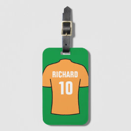 Etiqueta De Bagagem Camisa de futebol do Dourado antigo