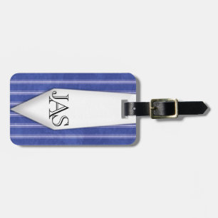 Etiqueta De Bagagem Camisa & laço no azul