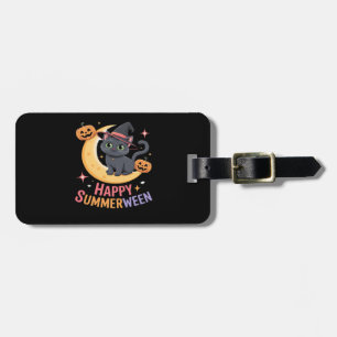 Etiqueta De Bagagem Camiseta Básica de Halloween Fofa de Gato