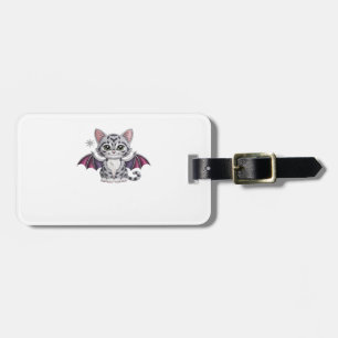 Etiqueta De Bagagem Camiseta Clássica com gato bordado